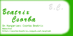 beatrix csorba business card